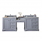 James Martin De Soto Collection 94" Double Vanity Set with Makeup Table, 3 CM Optional Top and Color Option
