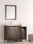 42" Antique Coffee Traditional Bathroom Vanity in Faucet Option