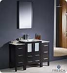 48" Modern Bathroom Vanity with Faucet, Color and Linen Side Cabinet Option