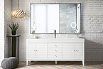 James Martin Linear Collection 72" Single Vanity, Glossy White
