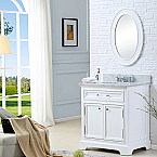 30 inch Traditional Bathroom Vanity Marble Countertop