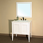 Bella 33 inch White Bathroom Vanity White Stone Top