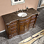 Accord 60 inch Charleston Antique Bathroom Vanity Chestnut Finish 