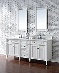 James Martin Brittany Collection 72" Double Vanity, Bright White