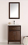 24" Antique Coffee Traditional Bathroom Vanity in Faucet Option