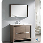 40" Modern Bathroom Vanity Grey Oak Finish