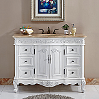 Accord Antique 48 inch Single Bathroom Vanity French Edged Top