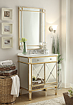 32 inch Adelina Mirrored Gold Bathroom Vanity & Mirror