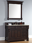 James Martin Brookfield Collection 48" Single Vanity with Drawers, Burnished Mahogany