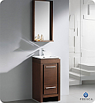 16" Small Modern Bathroom Vanity Wenge Finish 