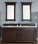 James Martin Brookfield Collection 72" Double Vanity, Burnished Mahogany