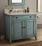 36 inch Adelina Cottage Sink Bathroom Vanity Blue Finish