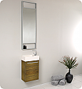 15" Small Zebra Modern Bathroom Vanity, Soft Closing Door