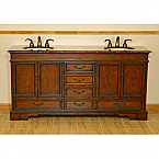 Accord 72 inch Antique Double Sink Vanity Baltic Brown Top